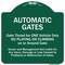 Signmission Automatic Gates Gate Timed For One Vehicle Heavy-Gauge Aluminum Sign, 18" x 18", GW-1818-9995 A-DES-GW-1818-9995 - alternate 1